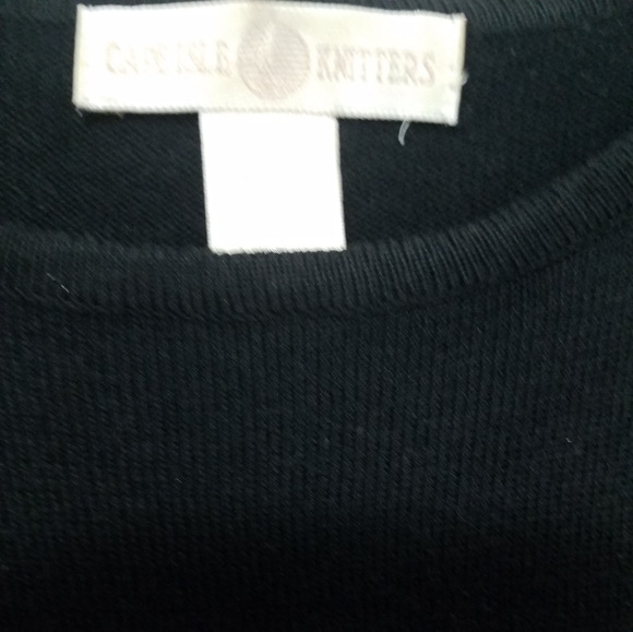 Black, cotton/argyle sweater - Picture 2 of 4